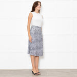 Olivia Rubin Black and White Sequin Leopard Midi Skirt
