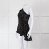 Rebecca Vallance Black Sequin One Shoulder Top
