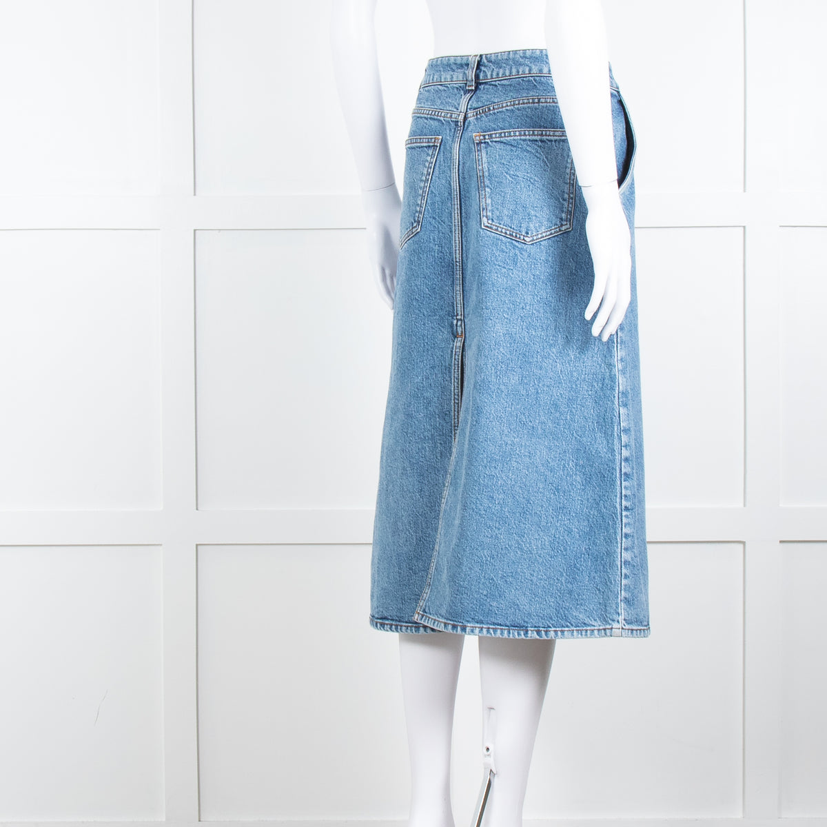 Stella McCartney Blue Denim Midi Skirt