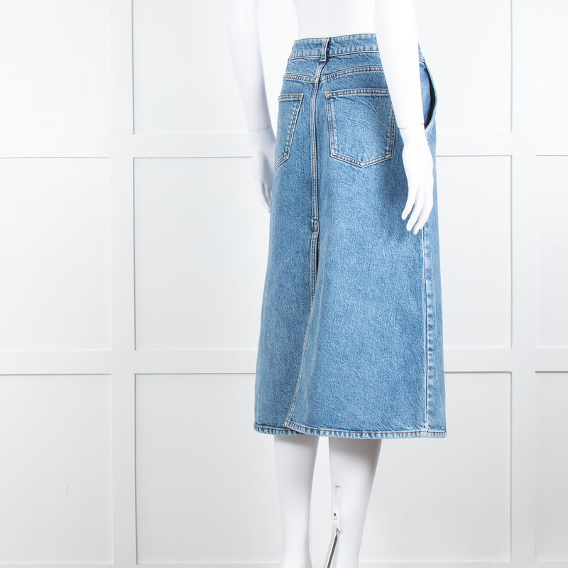 Stella McCartney Blue Denim Midi Skirt