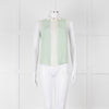 Sandro Green Lace Insert Sleeveless Blouse