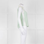 Sandro Green Lace Insert Sleeveless Blouse