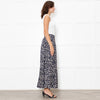 BA&SH Blue And Cream Pattern Maxi Skirt