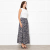 BA&SH Blue And Cream Pattern Maxi Skirt