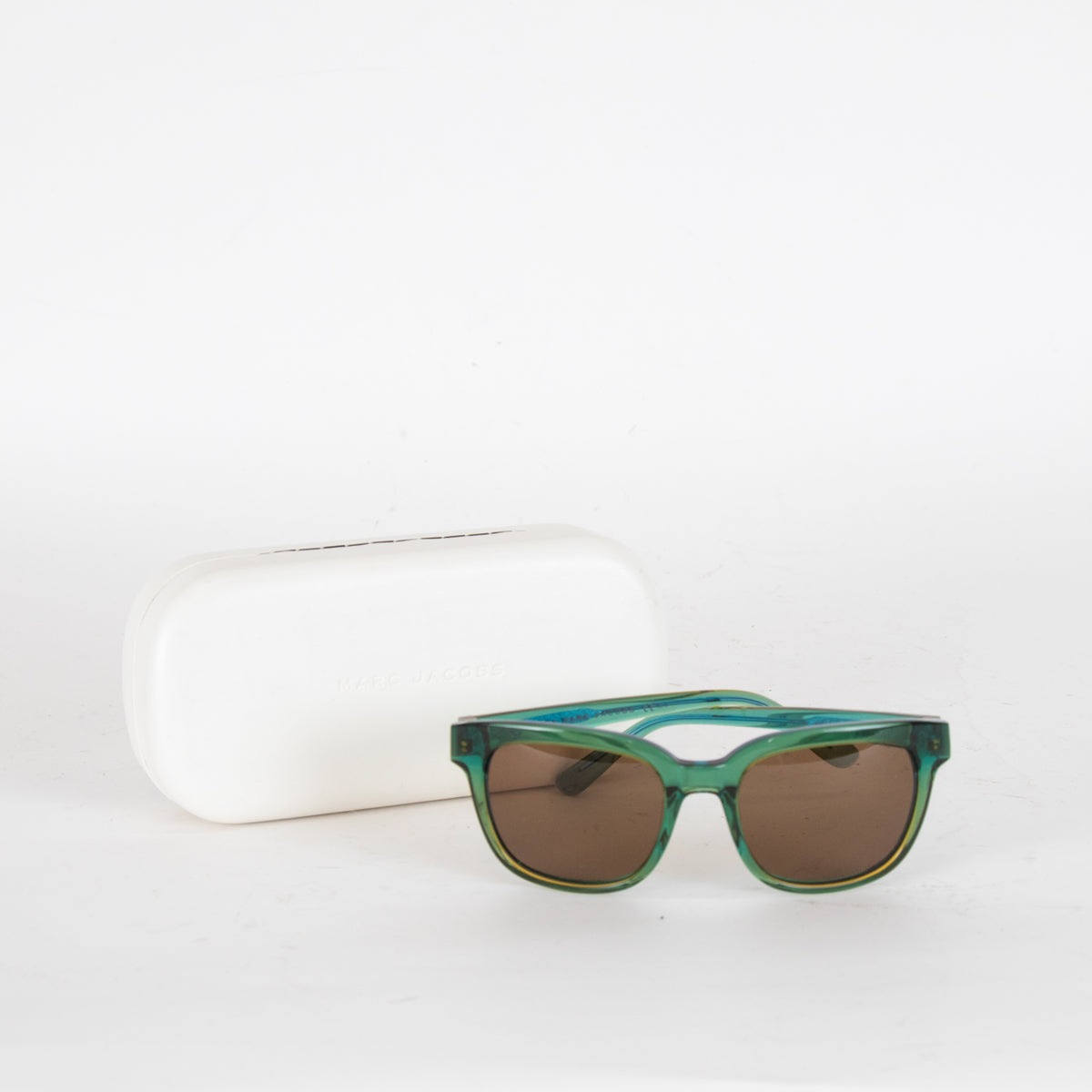 Marc Jacobs Green Iridescent Square Frame Sunglasses