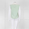 Sandro Green Lace Insert Sleeveless Blouse