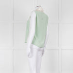 Sandro Green Lace Insert Sleeveless Blouse