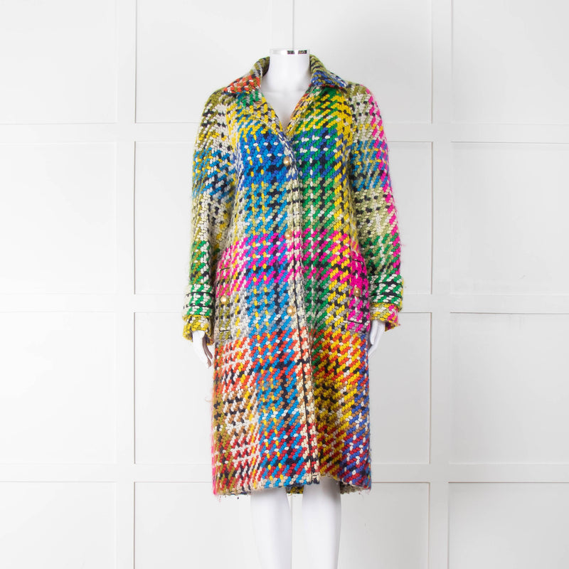 Escada Multi Colour Chunky Weave Coat