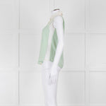 Sandro Green Lace Insert Sleeveless Blouse