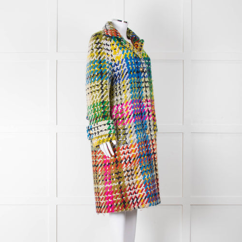 Escada Multi Colour Chunky Weave Coat