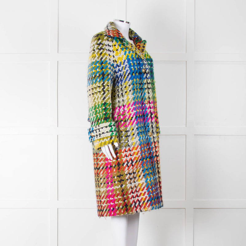Escada Multi Colour Chunky Weave Coat