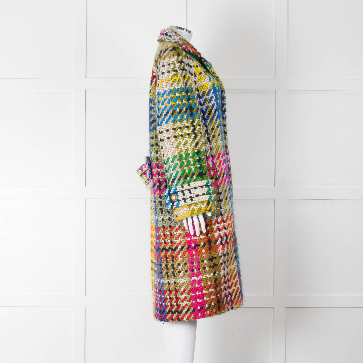 Escada Multi Colour Chunky Weave Coat