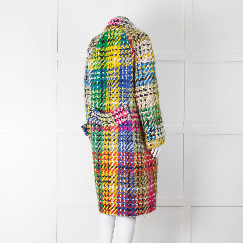 Escada Multi Colour Chunky Weave Coat