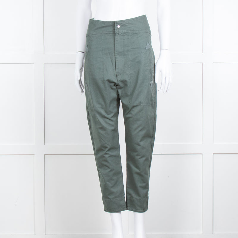 Isabel Marant Etoile Green Cotton Trousers