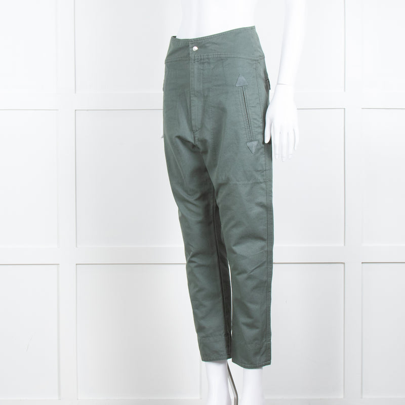 Isabel Marant Etoile Green Cotton Trousers