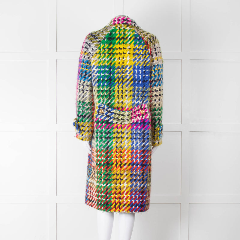 Escada Multi Colour Chunky Weave Coat