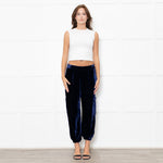NRBY Blue Velvet Cuffed Joggers