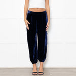 NRBY Blue Velvet Cuffed Joggers