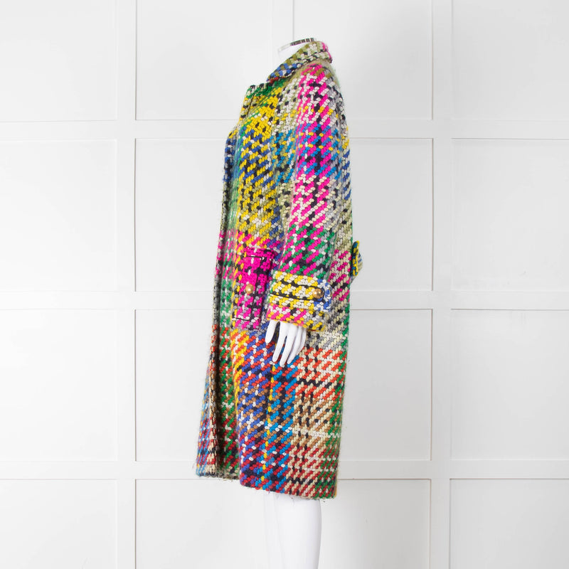 Escada Multi Colour Chunky Weave Coat