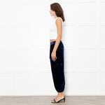 NRBY Blue Velvet Cuffed Joggers