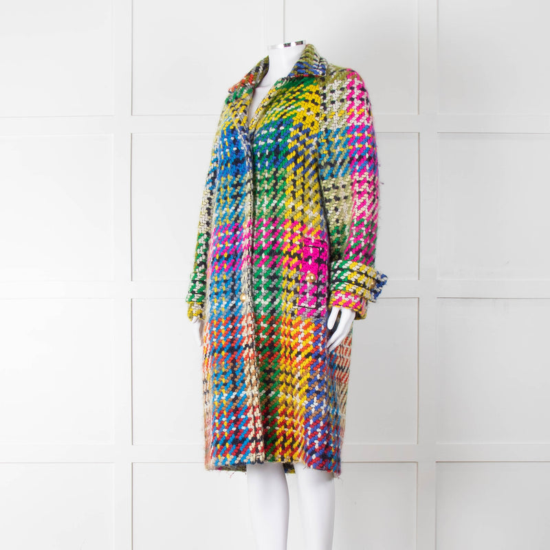 Escada Multi Colour Chunky Weave Coat