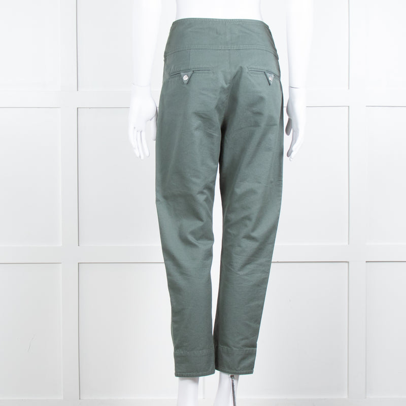 Isabel Marant Etoile Green Cotton Trousers