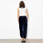 NRBY Blue Velvet Cuffed Joggers