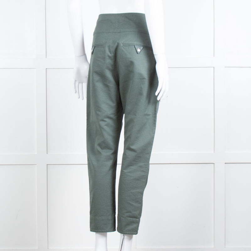 Isabel Marant Etoile Green Cotton Trousers