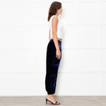 NRBY Blue Velvet Cuffed Joggers
