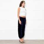 NRBY Blue Velvet Cuffed Joggers