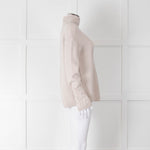 S Max Mara Light Grey Cable Cashmere Blend Sweater