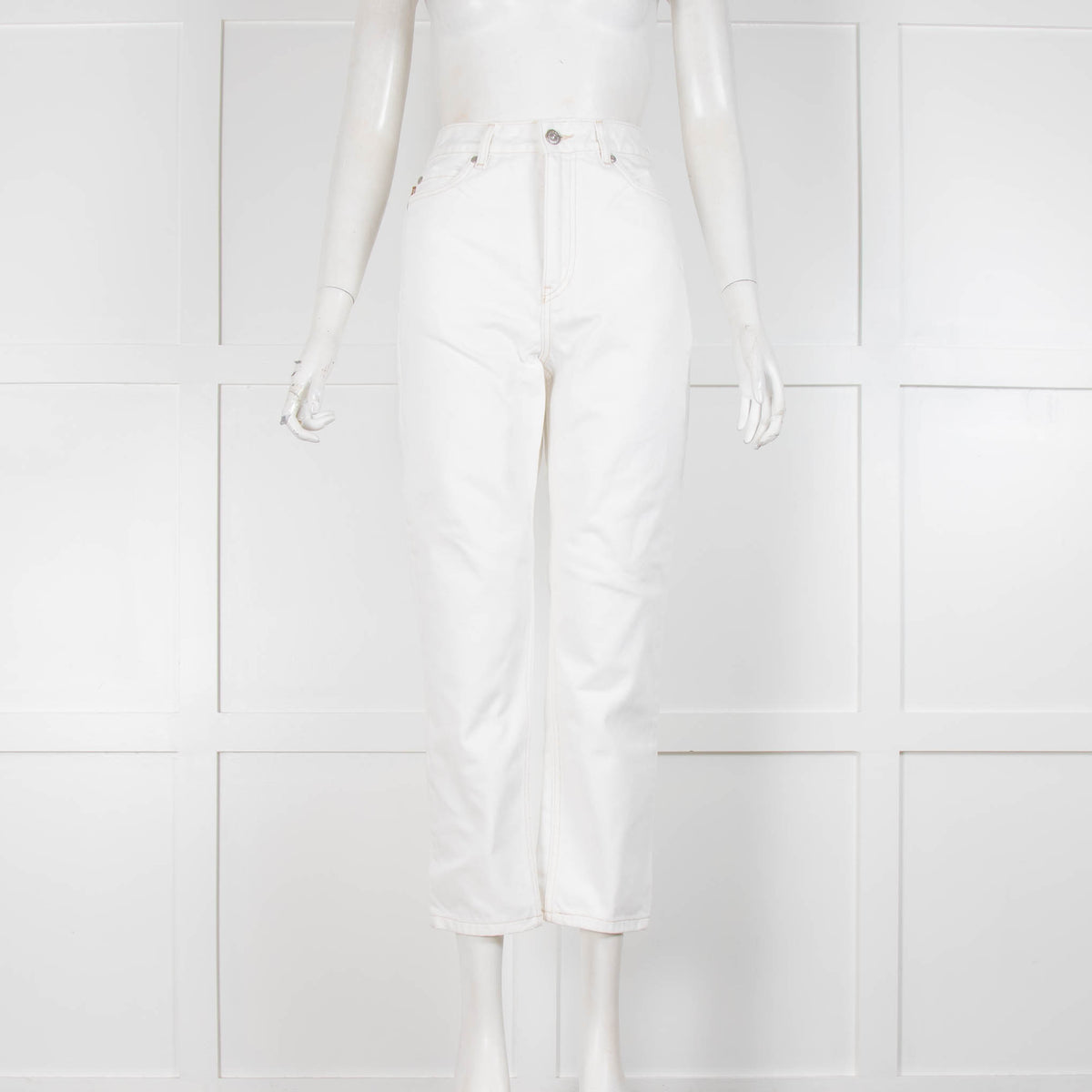 Ganni White Non Stretch Jeans