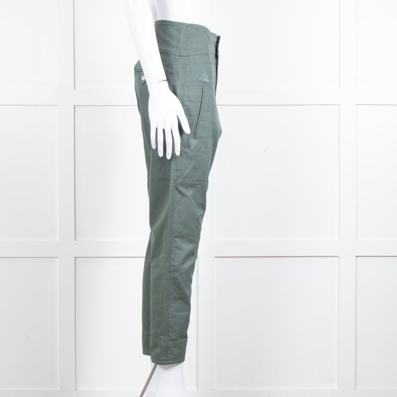 Isabel Marant Etoile Green Cotton Trousers