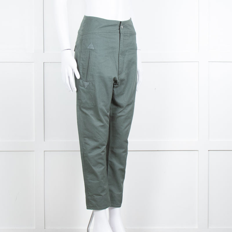 Isabel Marant Etoile Green Cotton Trousers
