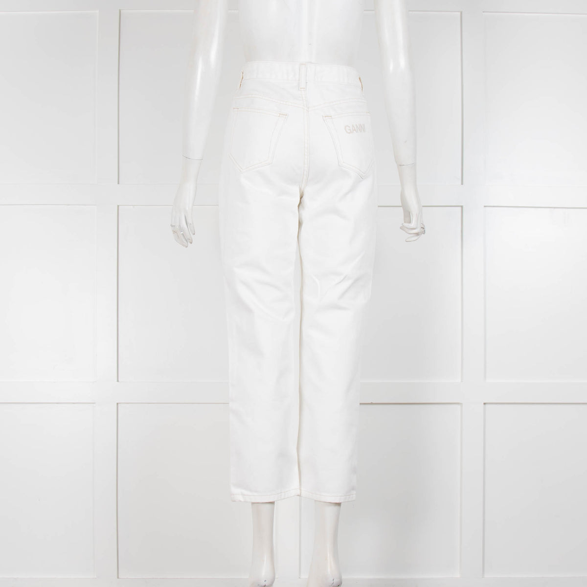 Ganni White Non Stretch Jeans