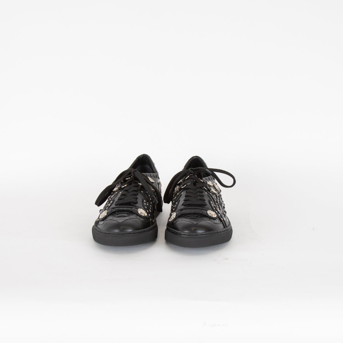 Toga Pulla Black Sneaker With Silver Studs