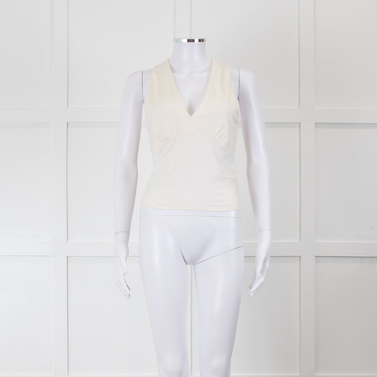 Reformation Cream Plunge Neck Vest