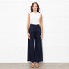 Me + Em Navy Wide Leg Soft Cotton Trousers