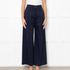 Me + Em Navy Wide Leg Soft Cotton Trousers