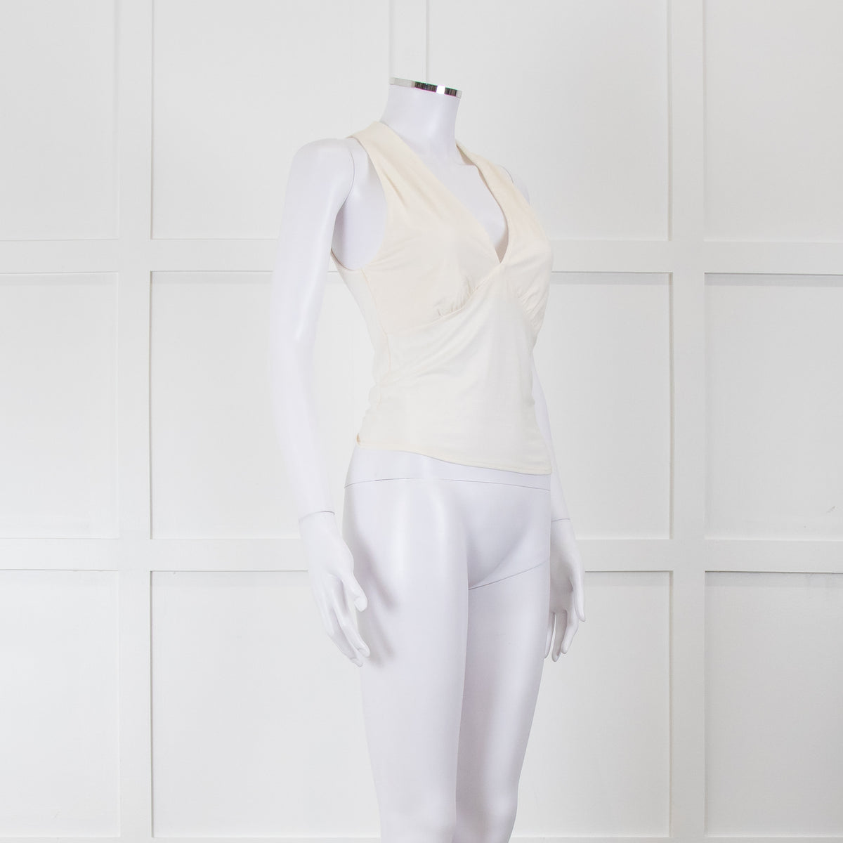 Reformation Cream Plunge Neck Vest