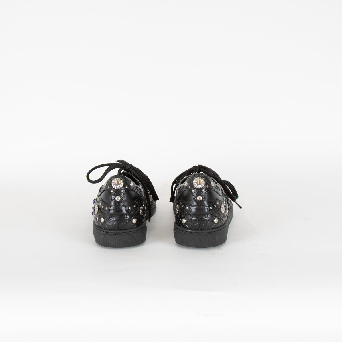 Toga Pulla Black Sneaker With Silver Studs