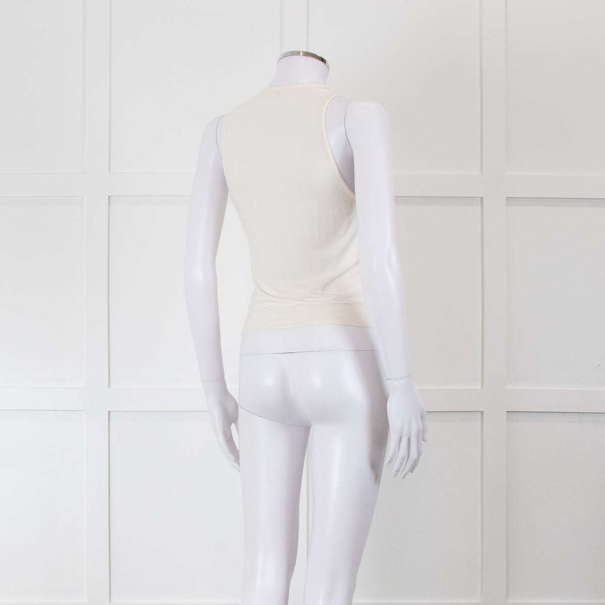 Reformation Cream Plunge Neck Vest