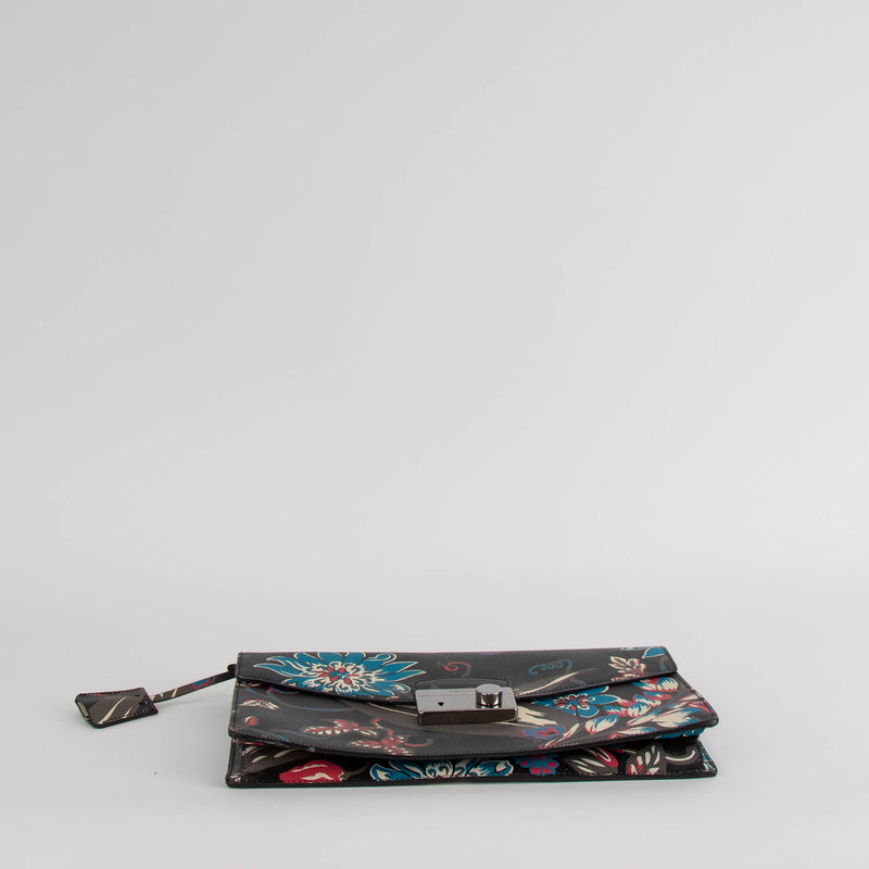 Prada Saffiano Vine Mottif Clutch Bag