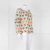 Tory Burch Multicolour Floral Silk Blouse With Drawstring Neckline