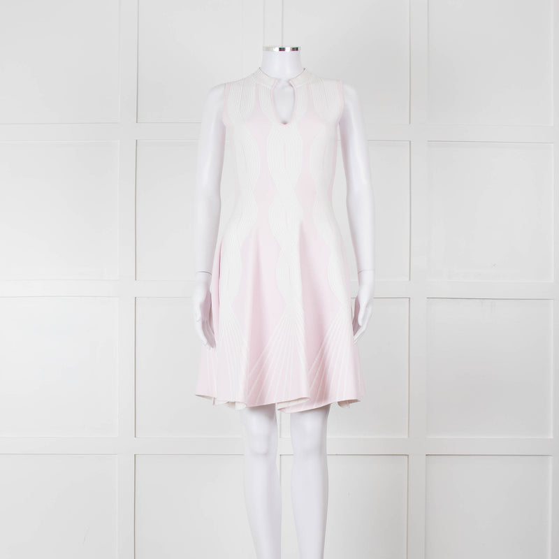 Antonino Valenti Pale Pink Knitted Fit and Flare Dress