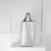 Chanel Silver Quilted Tote with Detachable Strap