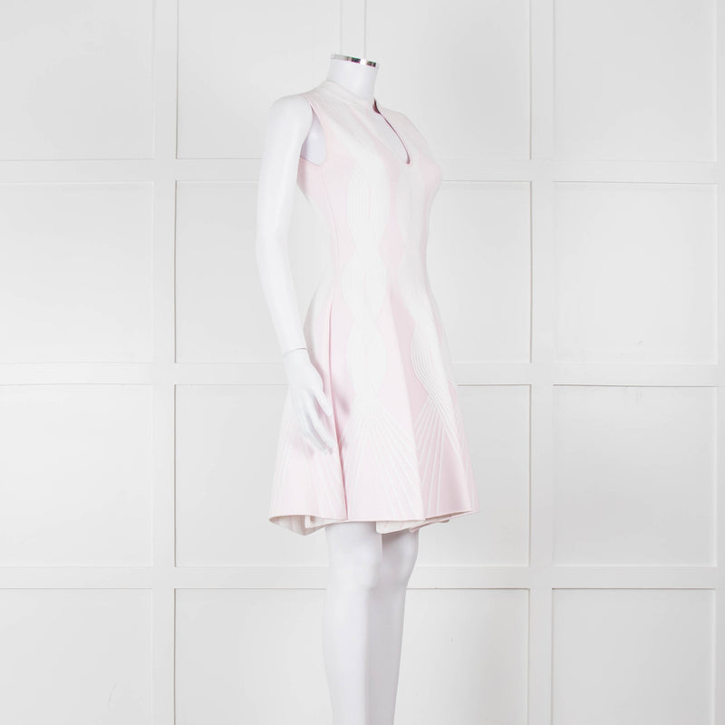 Antonino Valenti Pale Pink Knitted Fit and Flare Dress