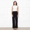 Vince Black Elastic Waist Wide Leg Trousers