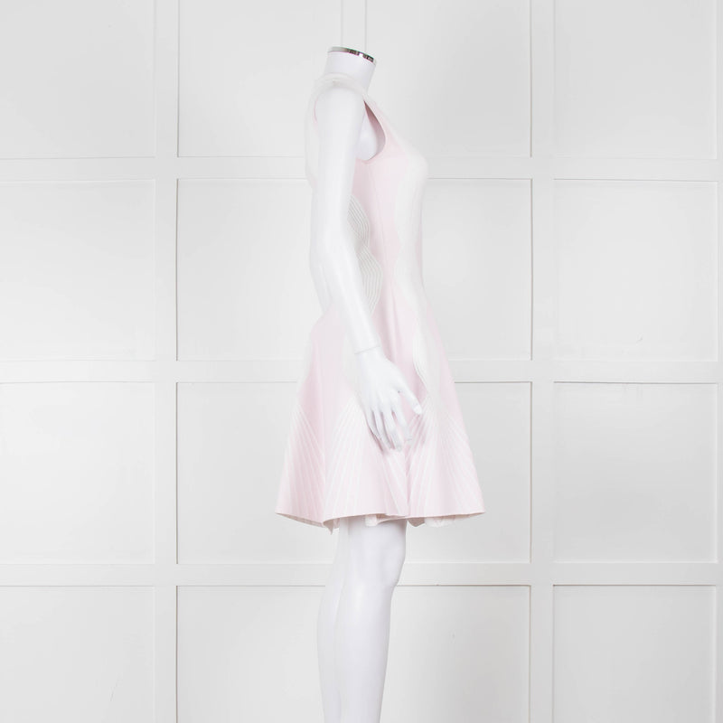 Antonino Valenti Pale Pink Knitted Fit and Flare Dress