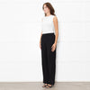 Vince Black Elastic Waist Wide Leg Trousers